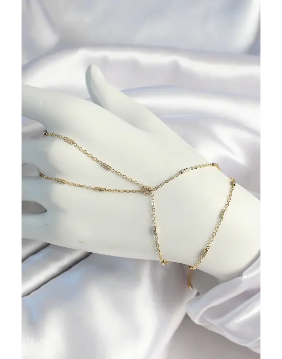 Pirinç Gold Renk Parçalı Zincir Şahmeran