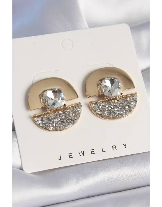  Altın Plaka Model Çelik Küpe