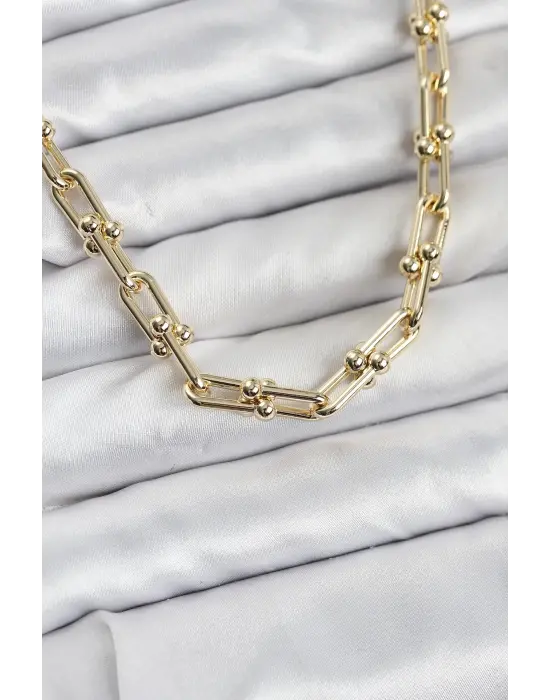Çelik Gold Renk Tifani Model Kadın Kolye