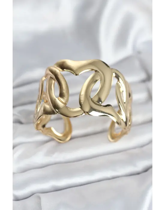 Pirinç Gold Renk Vintage Kadın Bileklik