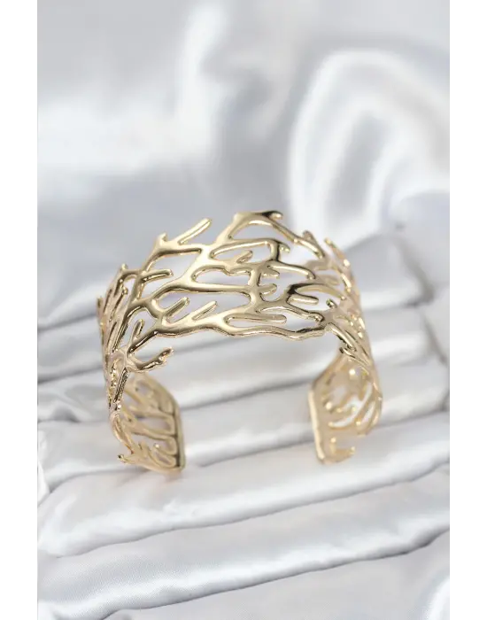 Pirinç Gold Renk Vintage Model Kadın Bileklik