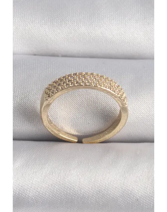  Altın Zirkon Taşlı VIP Seri Çelik Yüzük