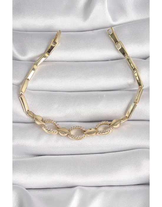 Pirinç Gold Renk Zirkon Taşlı Xuping Exclusive VIP Seri Kadın Bileklik