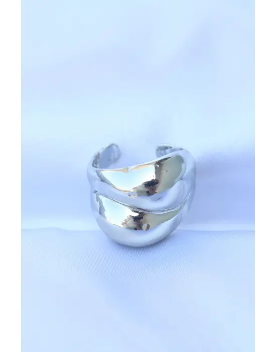  Gümüş Ayarlanabilir Damla Yüzük