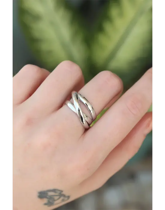  Gümüş Ayarlanabilir Sarmal Yüzük