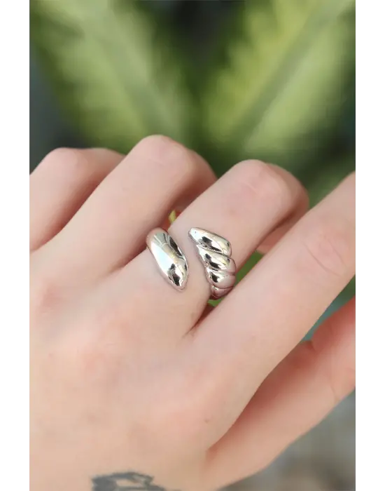 Gümüş Ayarlanabilir Sarmal Yüzük