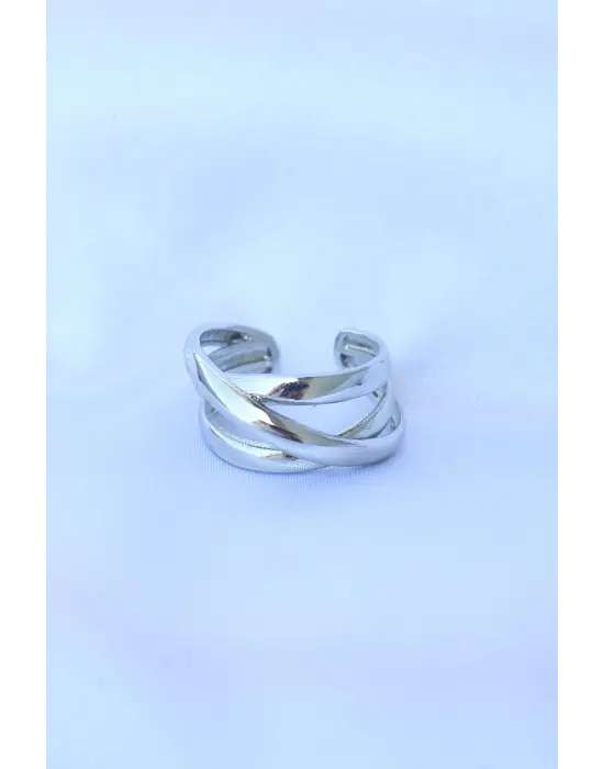  Gümüş Ayarlanabilir Sarmal Yüzük