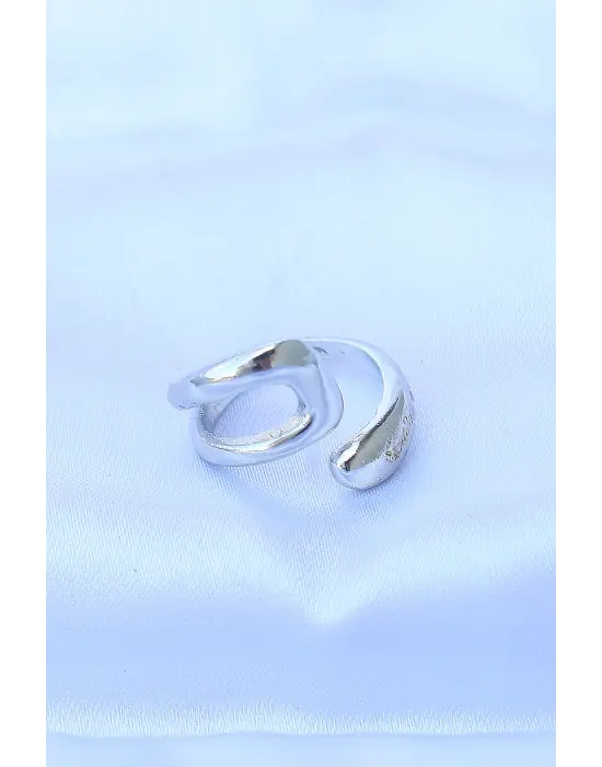  Gümüş Ayarlanabilir Yüzük