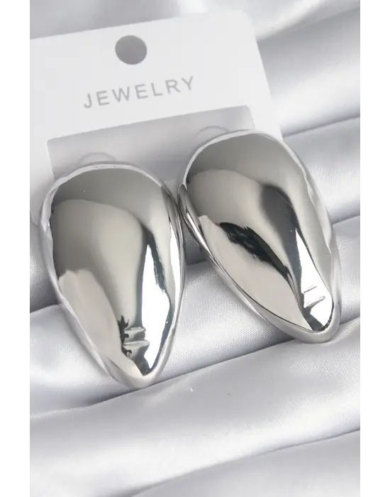  Gümüş Badem Model Çelik Küpe