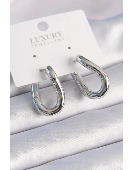  Gümüş Halka Model Çelik Küpe