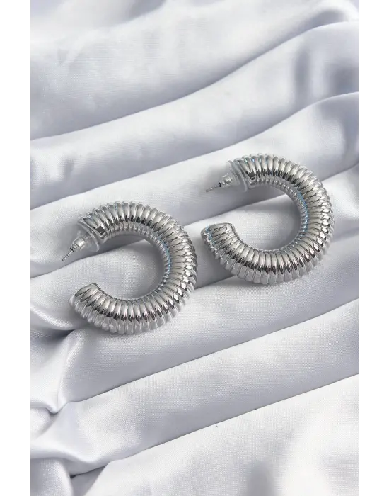  Gümüş İşleme Halka Model Çelik Küpe