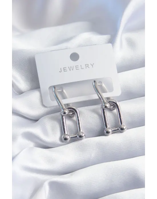  Gümüş Tiffany Model Çelik Küpe