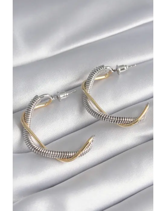  Gümüş Tüp Halka Model Çelik Küpe