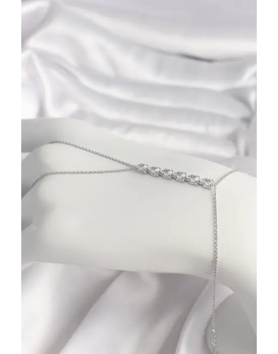 Çelik Gümüş Renk Zirkon Taşlı Kalp Model Şahmeran