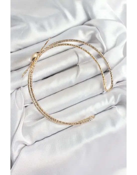 Pirinç Güneş Model Gold Renk Kadın Pazu Bileklik