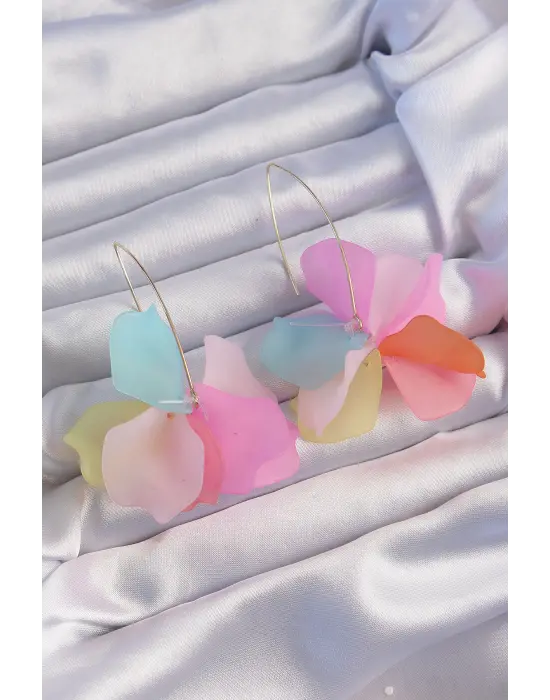  Karışık Renkli Flora Küpe