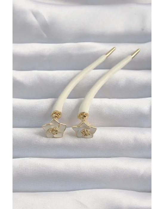  Krem Renk Botega Küpe