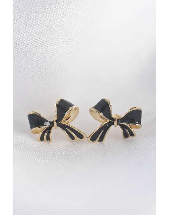  Siyah Renk Fiyonk Küpe