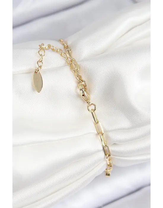 Pirinç Zirkon Taşlı Arı Model Gold Renk Kadın Bileklik