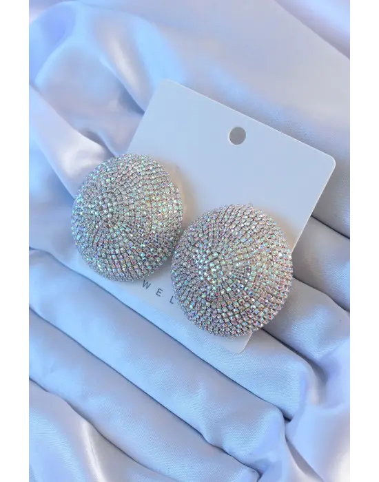  Zirkon Taşlı Çelik Küpe