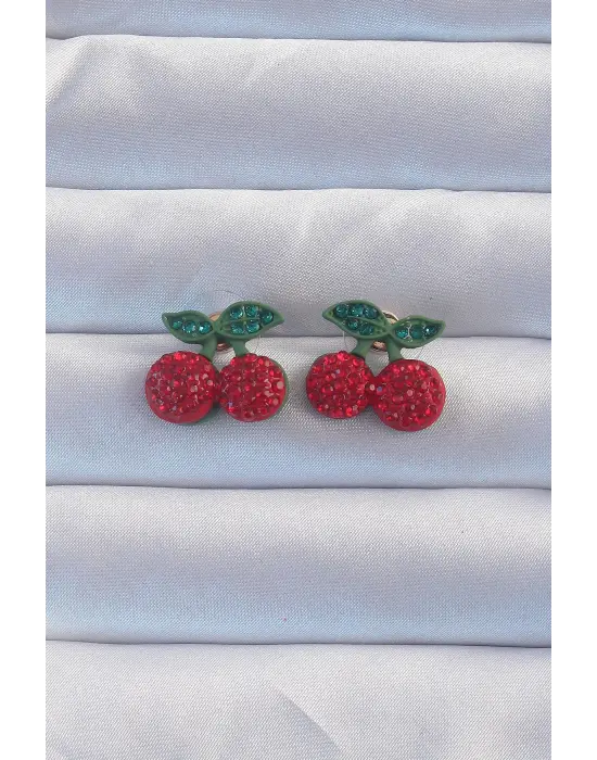  Zirkon Taşlı Kiraz Model Küpe