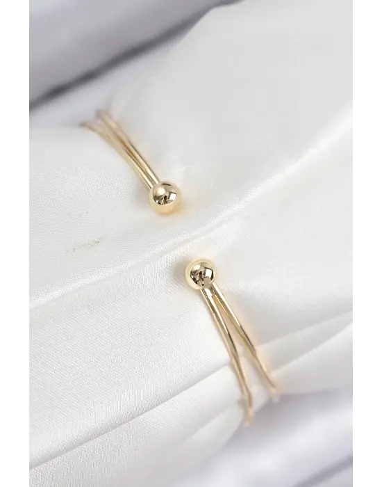 Pirinç Zirkon Taşlı Kuğu Model Gold Renk Kadın Bileklik