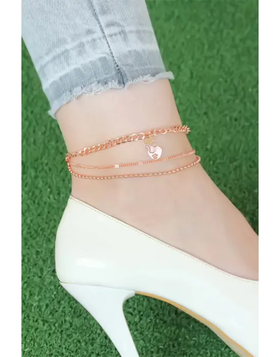 Rose Renk Zincirli Kadın Figürlü Hal Hal