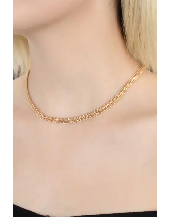 Rose Zincir Kadın Çelik Kolye