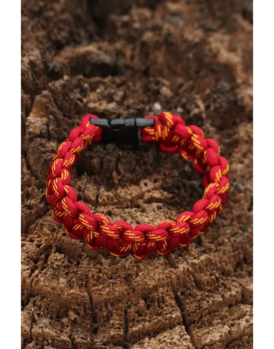 Sarı Kırmızı Paracord Bileklik