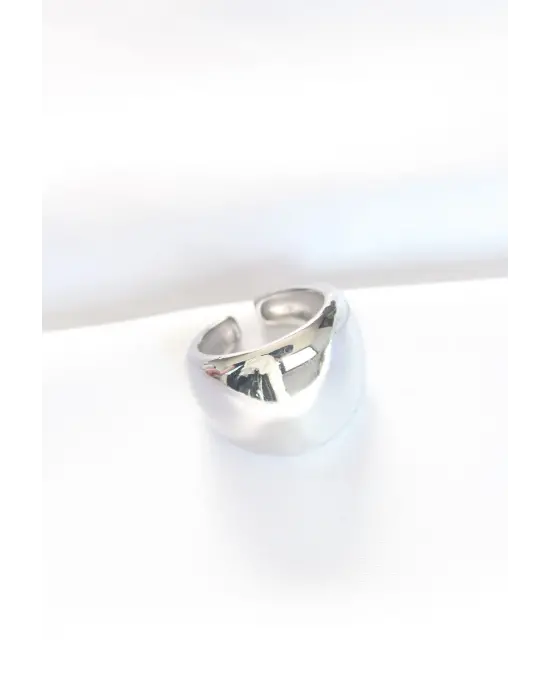 Silver Renk Ayarlanabilir Bombeli Ayna Yüzük