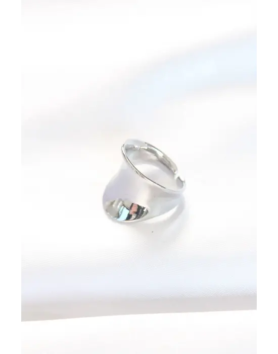 Silver Renk Ayarlanabilir Kavisli Ayna Yüzük