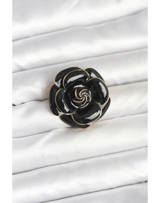 Siyah Gül Model Broş