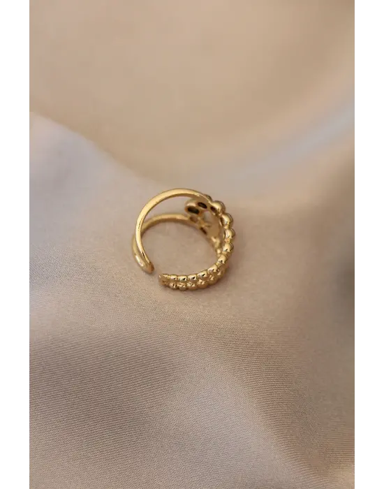 Su Yolu Tasarımlı Ayarlamalı Metal Yüzük