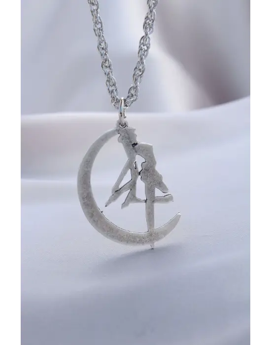 Tinker Bell Tasarımlı Krom Kaplama Erkek Kolye