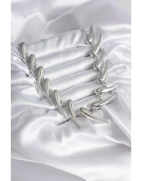 VIP Seri Özel Model Gümüş   Çelik Kolye