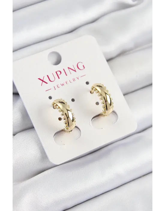 Xuping Çit Halka Model Gold Renk Kadın Küpe