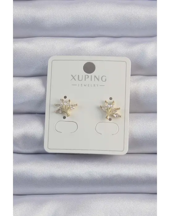 Xuping Altın Zirkon Taşlı Ağaç Küpe