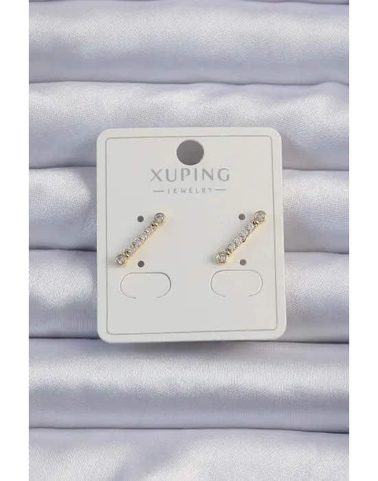 Xuping Altın Zirkon Taşlı Su Yolu Küpe