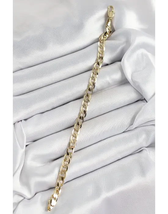 Xuping Pirinç Klasik Ezme Zincir Model Gold Renk Kadın Bileklik