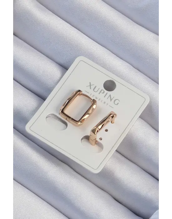 Xuping Rose Renk Lazer Kesim Ezme Küpe