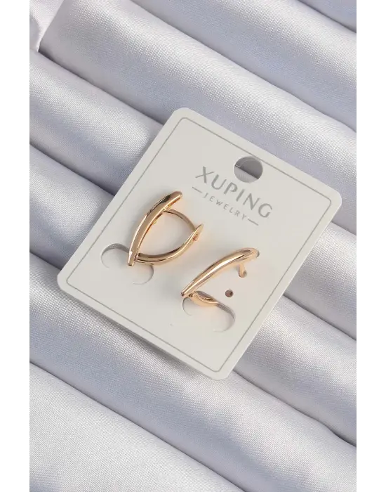 Xuping Rose Renk Minimal Fil Dişi Küpe