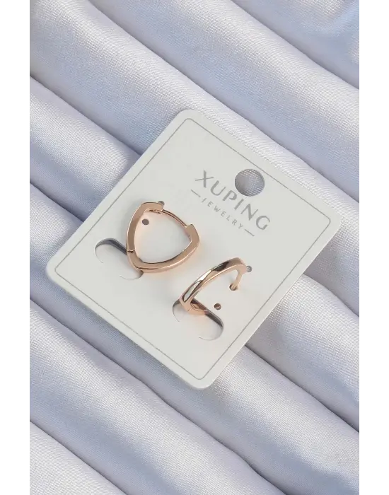 Xuping Rose Renk Üçgen Küpe