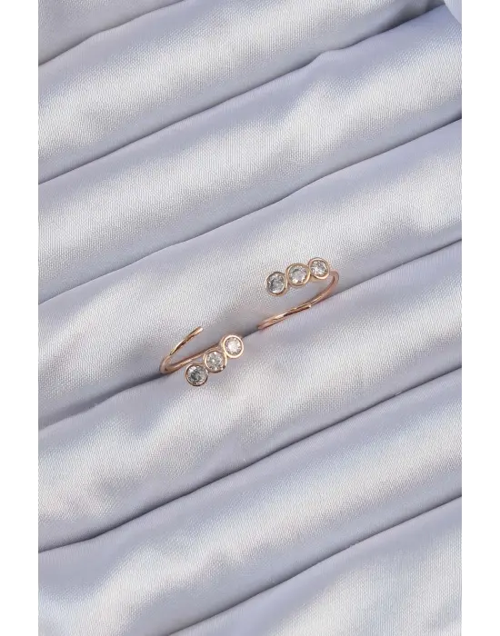 Xuping Rose Renk Zirkon Taşlı Su Yolu Küpe