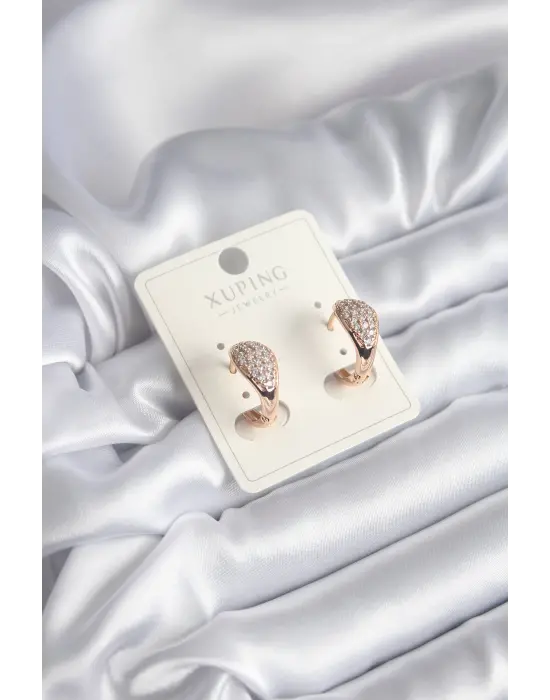 Xuping Zirkon Taşlı Çelik Küpe