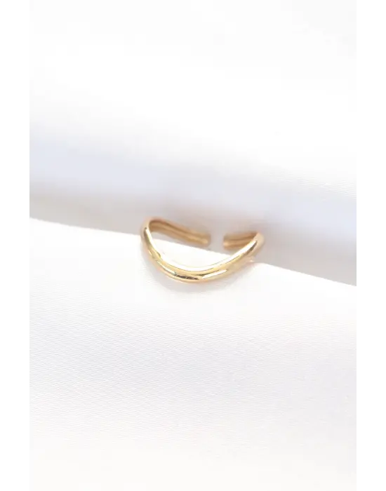 Yassı Altın Ayarlanabilir Yüzük