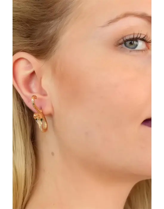 Yılan Tasarım Bayan Küpe