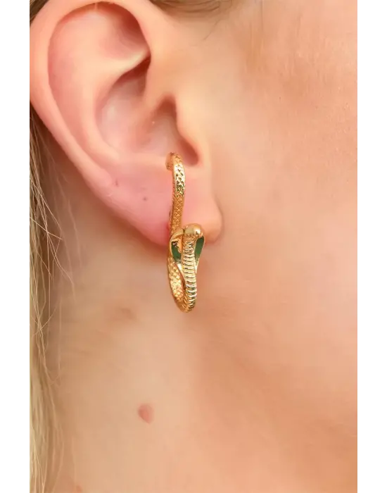 Yılan Tasarım Bayan Küpe