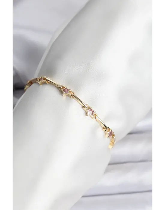 Yıldız Model Gold Renk Pirinç Bileklik
