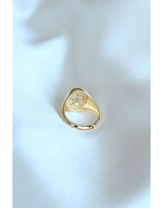 Yıldız Model Gold Renk Yüzük