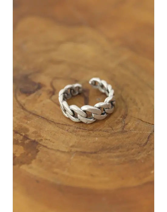 Zincir Model Metal Ayarlanabilir Erkek Yüzük